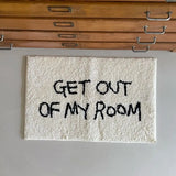 NoirTypa Modern Letter Print Rug – Contemporary Non-Slip Floor Mat | Minimalist Home Décor