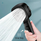 HydroVibe Square Shower Head – High-Pressure Handheld Spray System | Water-Saving Adjustable Bathroom Shower