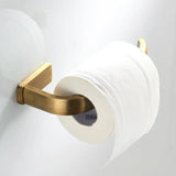 VintageForge Antique Brass Bathroom Accessory Set – 4-Piece Wall-Mounted Hardware Collection