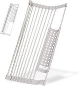 DryNest Foldable Dish Rack – 304 Stainless Steel Kitchen Drying Organiser | Space-Saving Sink & Counter Rack
