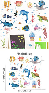 OceanDream Kids Wall Decals – Underwater Animal Stickers for Bedrooms & Playrooms | Removable Marine Theme Décor