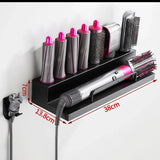 AeroVault Dyson Airwrap Wall Organiser – Stainless Steel Storage Rack | No-Drill Double-Layer Styling Holder