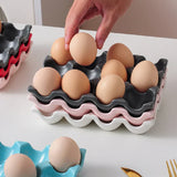 Céravie Ceramic Egg Storage Tray – Modern Refrigerator Egg Holder | Elegant Kitchen Organisation