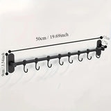 CulinaRail Wall Organiser – Multifunctional Kitchen Storage Rack | Space-Saving Utensil & Lid Holder