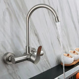 FlexiArc Wall Kitchen Mixer Tap – Stainless Steel 360° Swivel Faucet | Flexible Hot & Cold Sink Tap