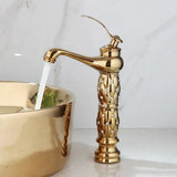 Aurielle Royale Vessel Sink Set – Hand-Painted Ceramic Basin with Gold Faucet & Pop-Up Drain