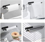MetroRoll Adhesive Tissue Holder – Stainless Steel Toilet Paper Rack | Extended No-Drill Bathroom Organiser