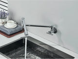 AurumFlex Wall Kitchen Tap – Brushed Gold Swivel Faucet | Premium Space-Saving Cold Water Mixer