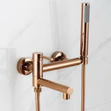 HydroLuxe Bath Mixer Set – Wall-Mounted Bathtub Faucet with Hand Shower | Stainless Steel Hot & Cold Tap System