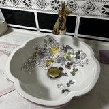 Artevia Hand-Painted Vessel Basin – Artistic Ceramic Countertop Sink | Luxury Designer Bathroom Statement