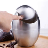 Aurelium Mini Waste Bin – Stainless Steel Swing-Top Desk Bin | Compact Luxury Bathroom & Office Trash Can