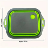 FlexiWash Foldable Multi-Purpose Basin – Portable Sink & Storage Tub | Cutting Board Function | Space-Saving Travel Design