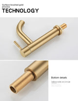 Steelhaven Mono Cold Basin Tap – Stainless Steel Single-Lever Sink Faucet | Compact Commercial & Utility Design