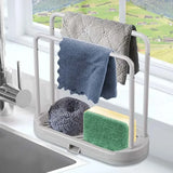 AquaNest Sink Organiser – Removable Sponge & Cloth Drying Holder | Ventilated Kitchen & Bathroom Storage