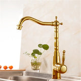 Bellmont Aurelia Swivel Basin Mixer – Vintage Gold Bathroom & Kitchen Tap | 360° Rotating Spout