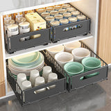 GlideStore Pull-Out Cabinet Organisers – Sliding Metal Kitchen Storage Drawers | Space-Saving Pantry & Spice Rack Set