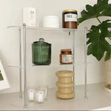 Lucentra Acrylic Vanity Organiser – Double-Tier Cosmetic Storage Display | Luxury Bathroom & Beauty Shelf