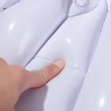 Auralux AquaLuxe Inflatable Spa Bath Pillow with Neck & Shoulder Support – Soft Terry Cloth Ergonomic Bathtub Cushion with Suction Cups | Portable Home Spa Comfort Accessory
