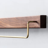 AquaLux Chrome Towel Rail with Hook – 600 mm Stainless Steel Wall-Mounted Holder | Modern Bathroom Storage