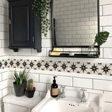 Miravelle Mosaic Trim Panels – Waterproof Peel & Stick Wall Décor | Flexible Kitchen & Bathroom Backsplash Strips