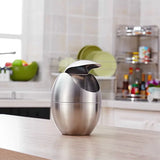 Aurelium Mini Waste Bin – Stainless Steel Swing-Top Desk Bin | Compact Luxury Bathroom & Office Trash Can