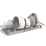 Culinara Foldable Pot Lid Organiser – Space-Saving Kitchen Storage Rack | Modern Cookware Holder