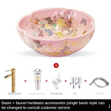 Artevia Hand-Painted Vessel Basin – Artistic Ceramic Countertop Sink | Luxury Designer Bathroom Statement