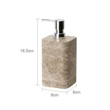 Valdore Emperador Marble Bathroom Accessories Set – 7-Piece Natural Stone Luxury Collection | Spa-Inspired Bathroom Décor