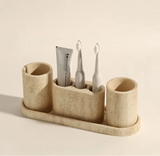 StoneAura Natural Stone Bathroom Accessory – Premium Sandstone Bathroom Décor | Elegant Eco-Friendly Bathroom Essential