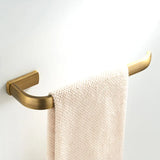 VintageForge Antique Brass Bathroom Accessory Set – 4-Piece Wall-Mounted Hardware Collection