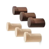 Nordevik Wooden Wall Hook – Beech & Walnut Minimalist Coat Hook | Modern Natural Home Organiser