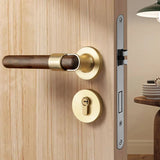 Ardenvale Walnut Door Handle Set – Quiet Interior Lock System | Vintage Wooden Lever Door Hardware