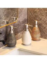 MaisonCeré Heritage Soap Dispenser – Vintage Ceramic Refillable Pump Bottle for Bathroom & Kitchen