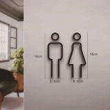 Restroom Duo Ladies & Gents Door Sign – Creative 2D Acrylic Toilet Signage | Frameless Washroom Door Plaque | Modern Entrance Décor