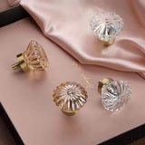 Éclatéra Crystal Cabinet Knob – Champagne Gold Furniture Handle | Luxury Drawer & Wardrobe Hardware