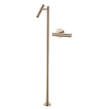 LuxeFlow Floor-Mounted Brass Bath Filler Tap – Tall Designer Freestanding Faucet with Single-Handle Hot & Cold Control | Luxury Bathroom Statement Fixture
