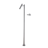 LuxeFlow Floor-Mounted Brass Bath Filler Tap – Tall Designer Freestanding Faucet with Single-Handle Hot & Cold Control | Luxury Bathroom Statement Fixture