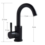NovaLine Basin Mixer Tap – Matte Black &amp; Brushed Nickel Bathroom Faucet | Modern Stainless Steel Sink Mixer
