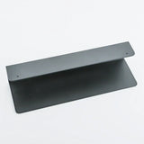 NoirSpace Wall Storage Shelf – Matte Black Aluminium Organiser with Hooks | Modern Bathroom & Kitchen Rack
