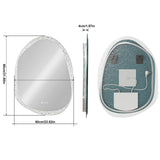 LumiAura Frameless LED Mirror – Dimmable Anti-Fog Bathroom Vanity Mirror | Touch Sensor Backlit Design
