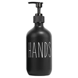 Veloura Matte Black Soap Dispenser Set – 500ml Refillable Pump Bottles for Kitchen & Bathroom | Modern Minimalist Countertop Storage