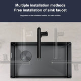 Steeluxe Honeycomb Kitchen Sink – Large Single Bowl Stainless Steel Undermount Sink | Nano-Coated Modern Kitchen Basin