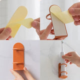 IronGrip No-Drill Toothbrush & Razor Wall Holder – Heavy-Duty Steel Bathroom Organizer