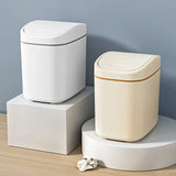 DeskEase Mini Waste Bin – Compact Swing Lid Desk Bin | Modern Desktop Organiser