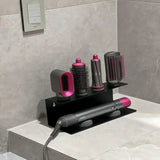 SteelHold Wall-Mounted Hair Tool Organiser – Carbon Steel Styling Storage Rack | Space-Saving Bathroom Solution