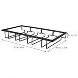 Cellaro Under-Cabinet Glass Rack – Hanging Wine & Cocktail Glass Holder | Space-Saving Bar Organiser