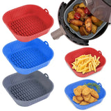 CrispNest Silicone Air Fryer Tray – Reusable Non-Stick Cooking Basket | Heat-Resistant Oven & BBQ Liner