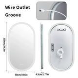 Aurelia Glow LED Oval Mirror – Frameless Bathroom Vanity Mirror with Anti-Fog Heating & Smart Touch Dimming