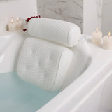 SpaCloud Ergonomic Bath Cushion – Luxury Neck & Back Support | Quick-Dry Air Mesh Comfort
