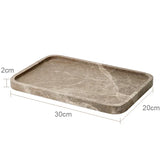 Valdore Emperador Marble Bathroom Accessories Set – 7-Piece Natural Stone Luxury Collection | Spa-Inspired Bathroom Décor